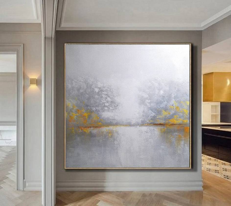 Painting Yellow Seascape Sky Abstract Canvas Wall Art P78AZ wall art